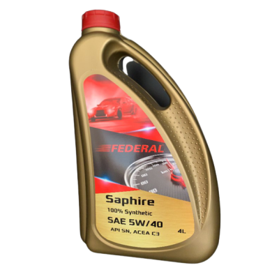 Federal Saphire 100% Synthetic Petrol 5W/40  SM/CF  4L
